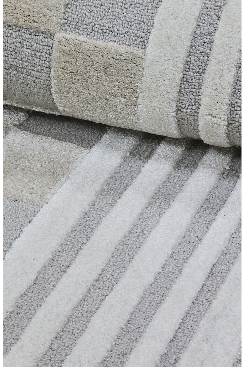 Light Grey Tonal Check Runner, Alternate, color, GREY