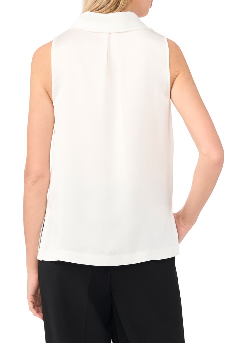 Cowl Neck Satin Charmeuse Sleeveless Top, Alternate, color, NEW IVORY