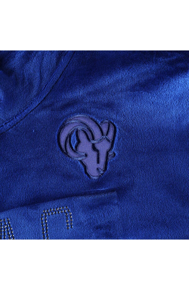 DKNY SPORT Women's DKNY Sport  Royal Los Angeles Rams Deliliah Rhinestone Funnel Neck Pullover Sweatshirt, Alternate, color, Royal