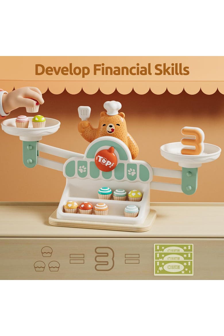 Kids Balance Math Game Educational Counting Toy, Alternate, color, Multicolor