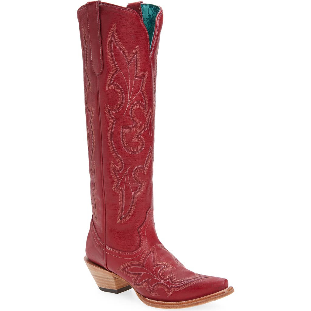 Corral Knee High Western Boot In Red