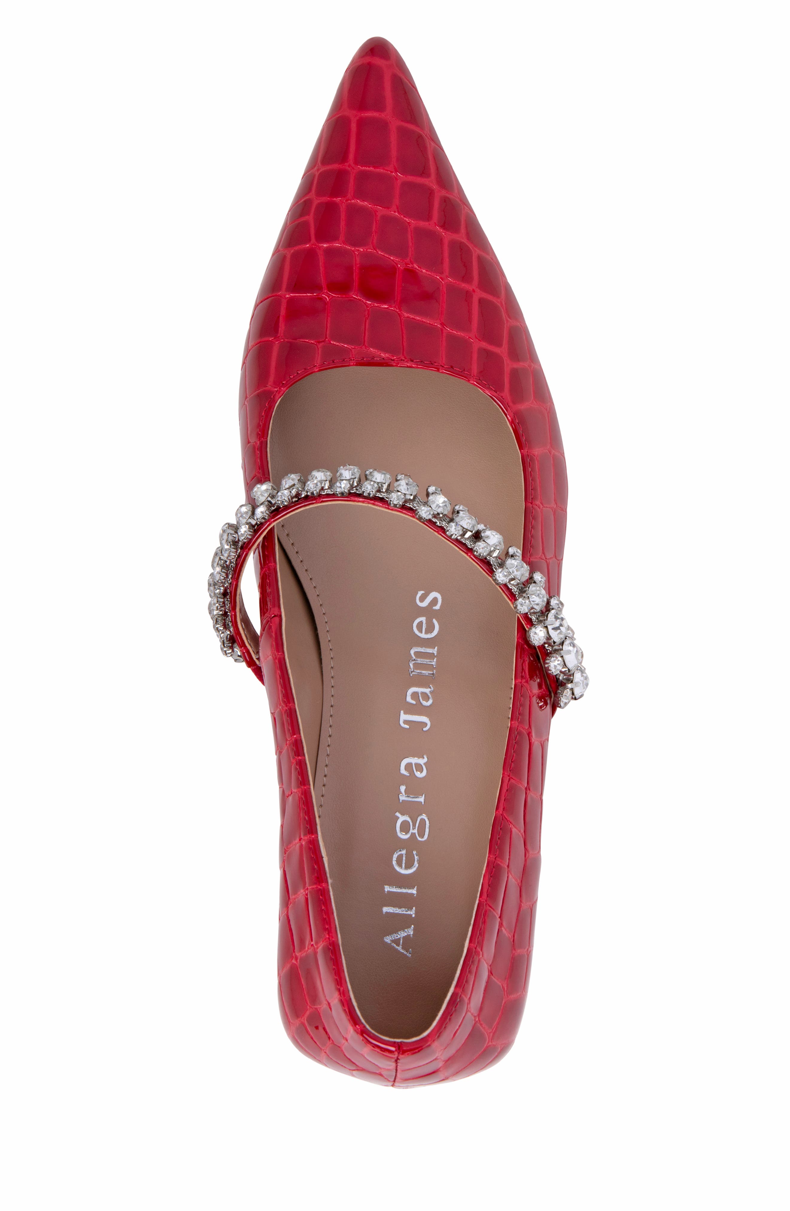 Allegra James Antonella Embossed Leather Pump, Alternate, color, 