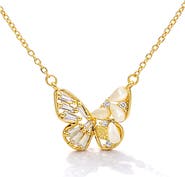 LA MENO Butterfly Pendant Necklace