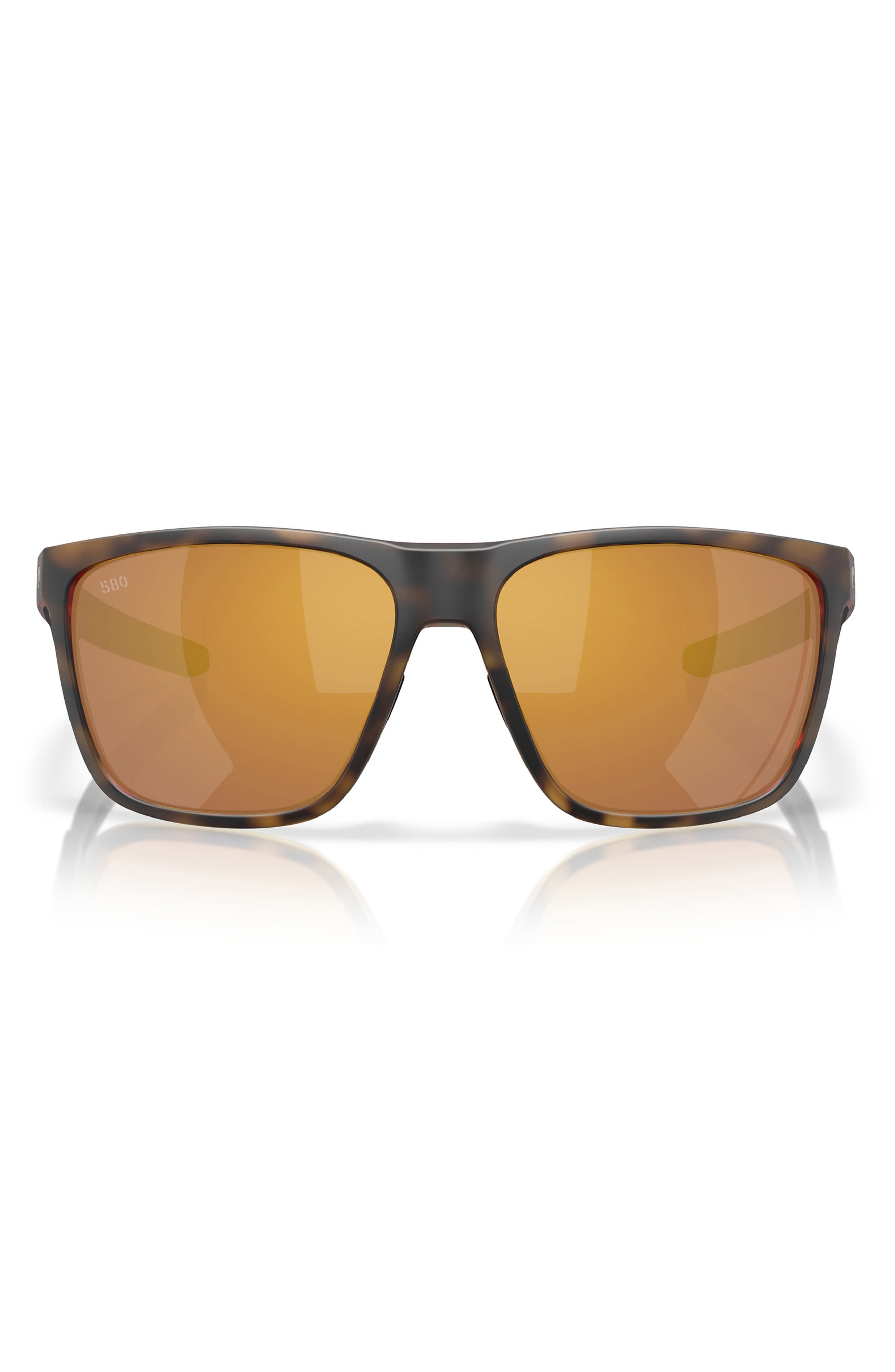 Costa Del Mar 62mm Square Sunglasses in Matte Tortoise/Gold 580G 