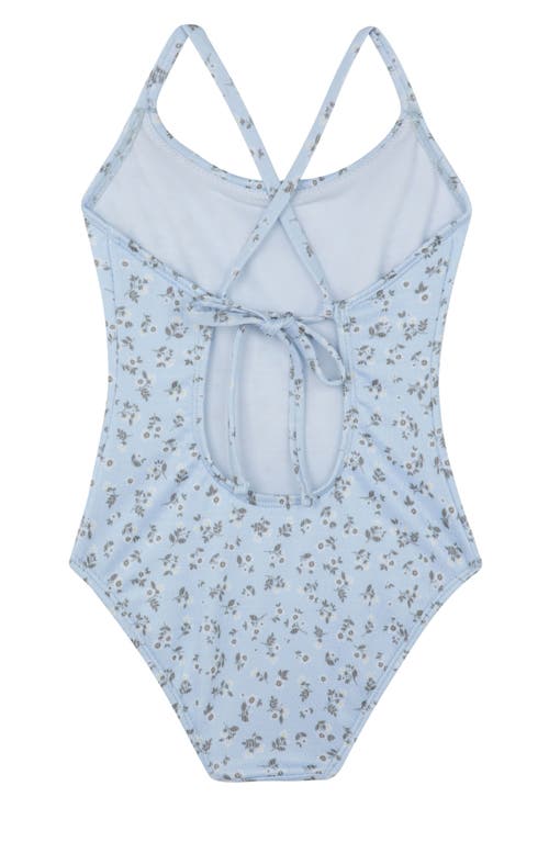 Gottex Kids Ditsy Dream Textured Criss Cross Tie Back One Piece