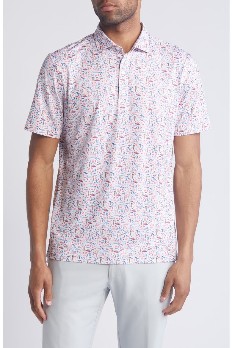 The Great Lakes Icon Print PREP-FORMANCE Polo, Main, color, WHITE MULTI