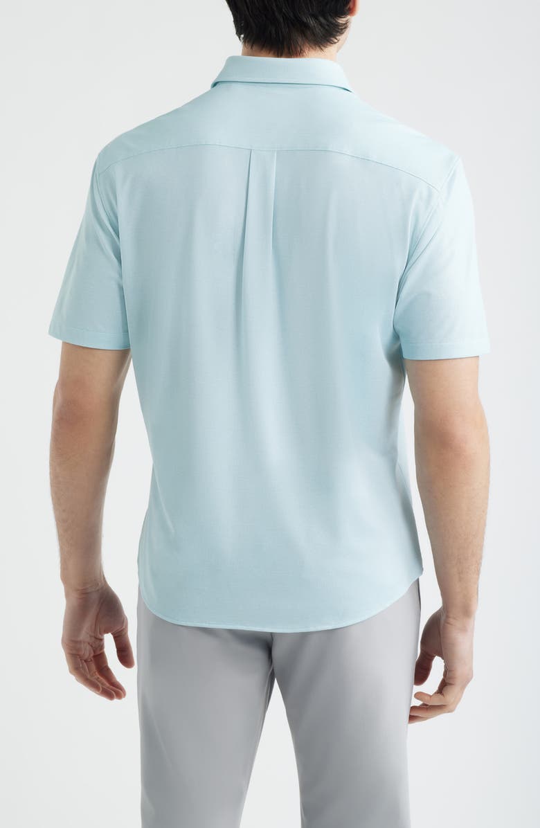 johnnie-O Breck Hangin’ Out Knit Short Sleeve Button-Up Shirt, Alternate, color, Sardinia