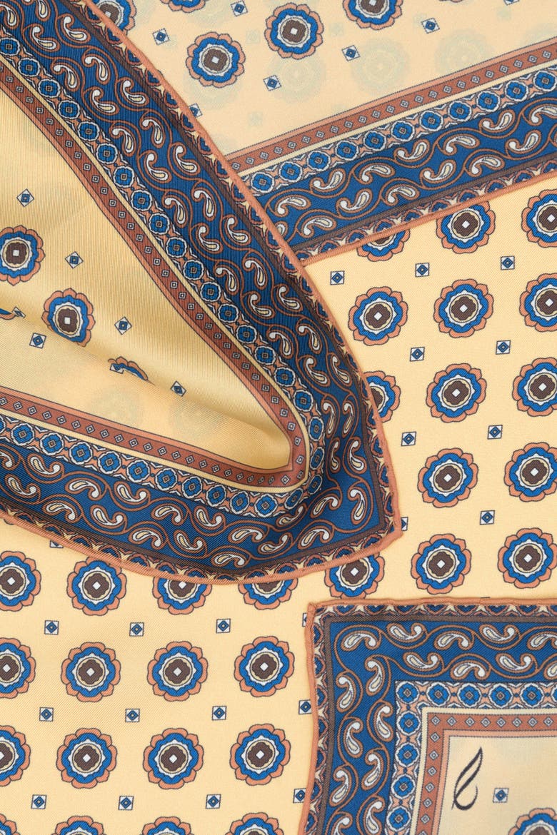 Orsini - Silk Neckerchief for Men, Alternate, color, Yellow