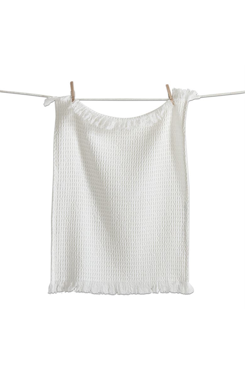 tag Taana Natural Cotton Waffle Weave Dishtowel Machine Washable, Main, color, Beige