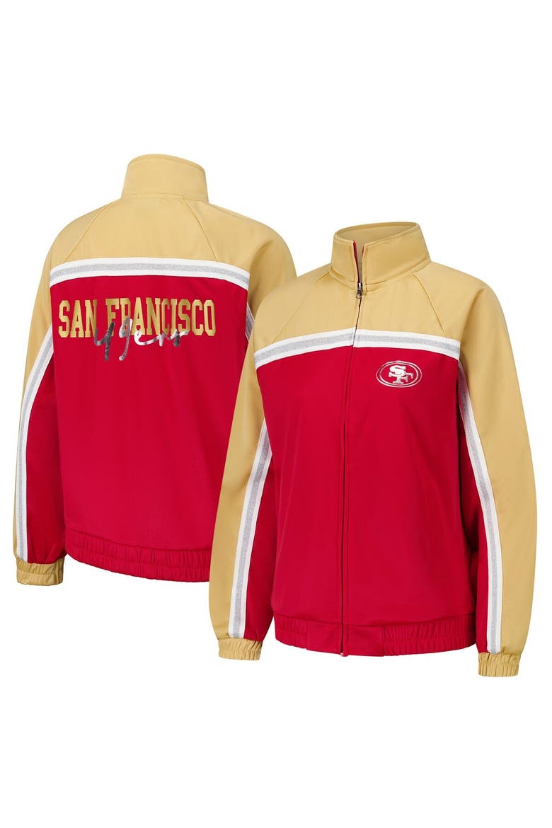 Women's G-III 4Her by Carl Banks Scarlet San Francisco 49ers Post Game Full-Zip Track Jacket, Main, color, Scarlet