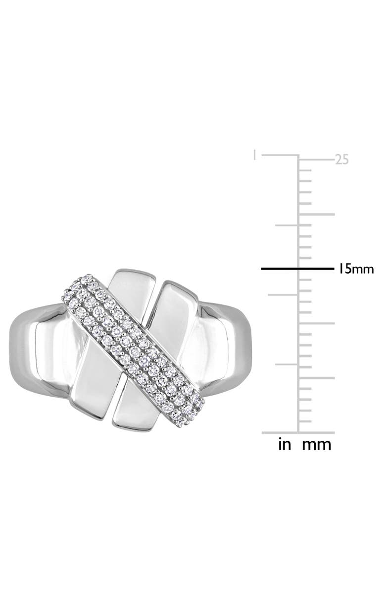 Julianna B. 1/4 CTW Diamond Crossover Design Ring 14k, Alternate, color, White Gold/Diamond