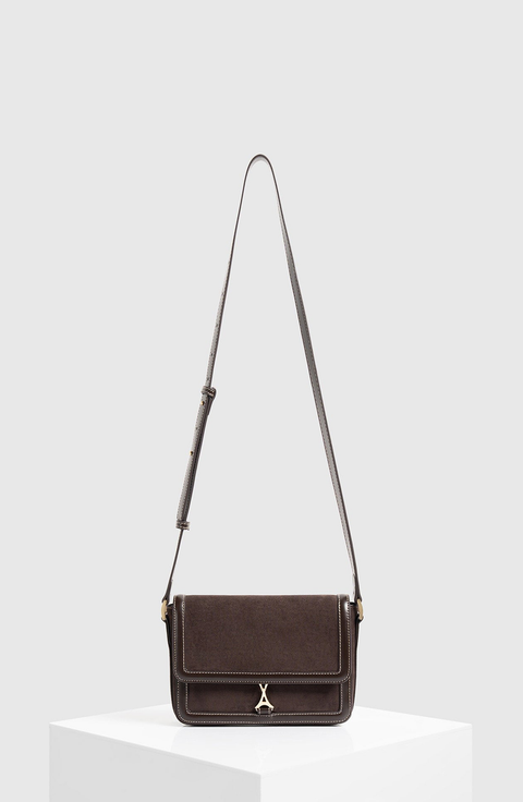 Suede & Leather Crossbody Bag