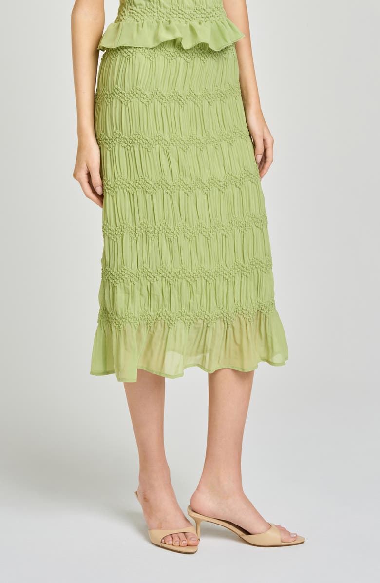 WAYF Kristina Midi Skirt, Alternate, color, Pistachio