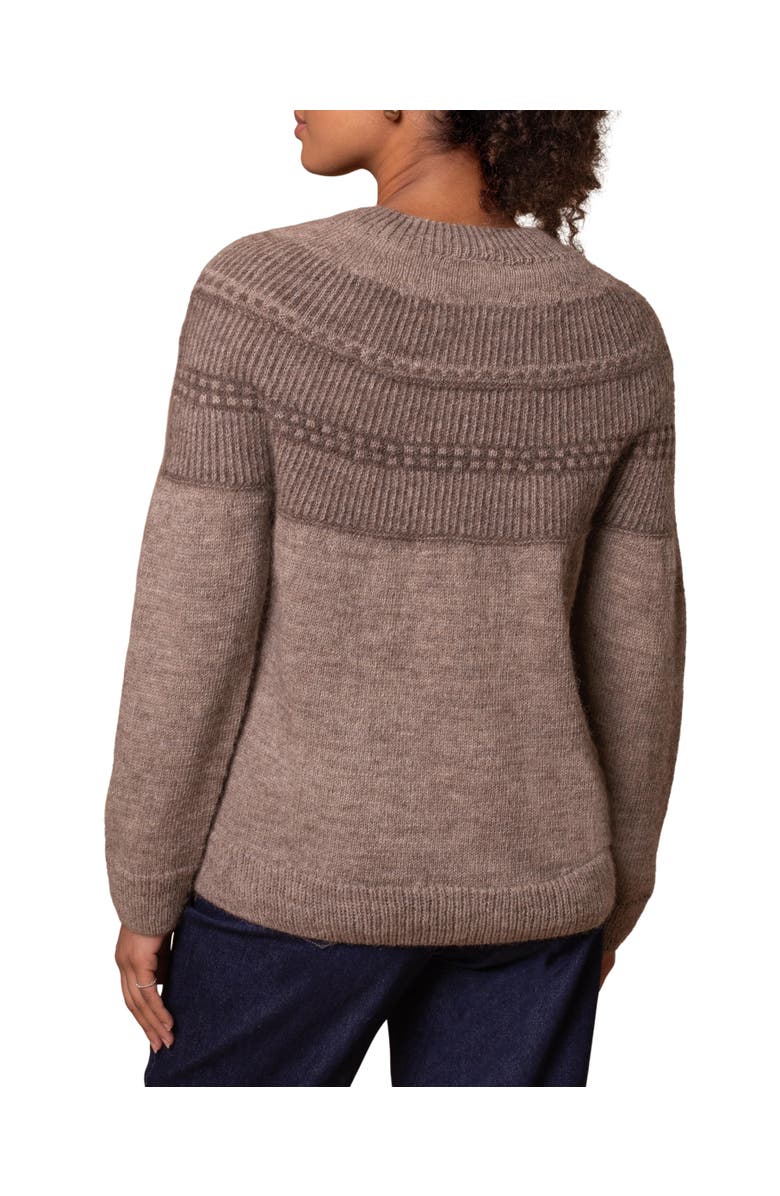 Celtic & Co. British Wool Yoke Pattern Sweater, Alternate, color, Natural