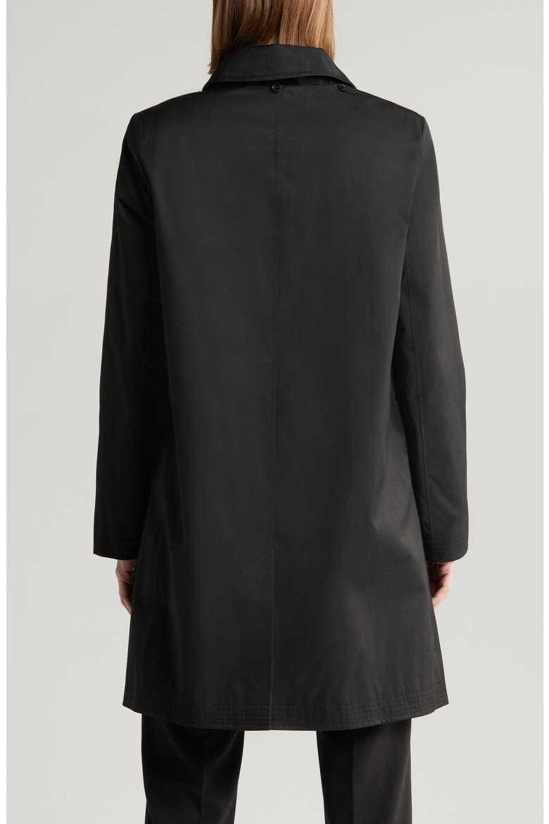 Cotton Blend Coat with Removable Hood, Alternate, color, BLACK