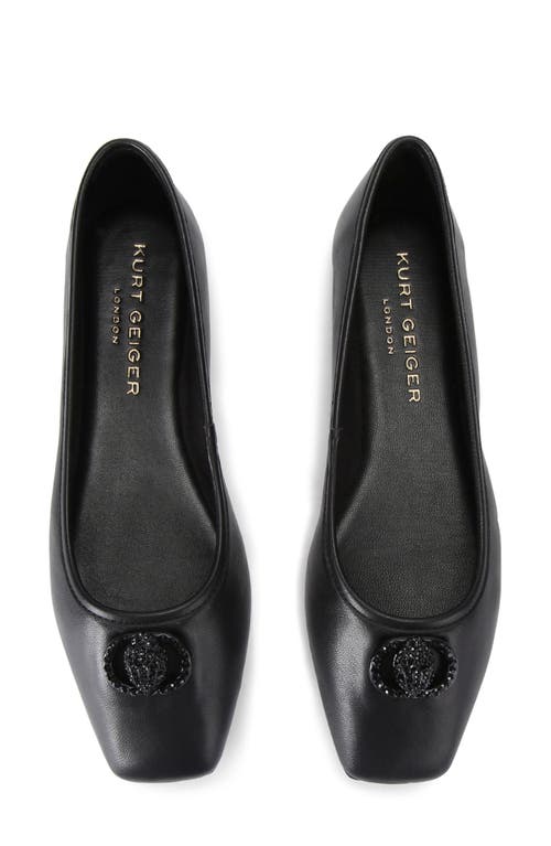 Kurt Geiger London Chelsea Square Toe Ballet Flat In Black
