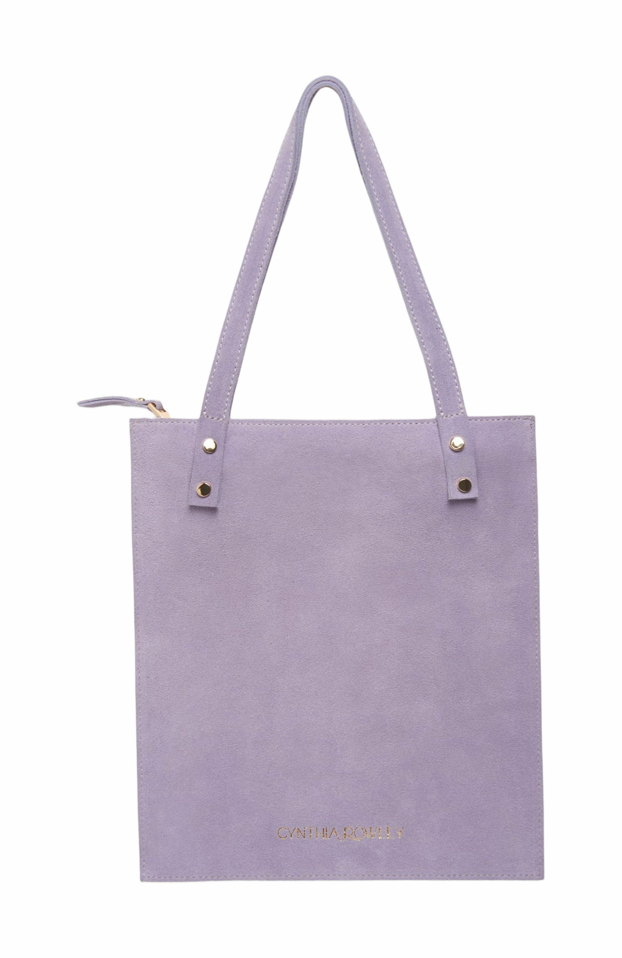 Cynthia Rowley Sleek Suede Tote, Main, color, Lavender