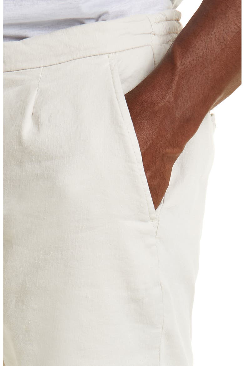 Men's Drawstring Waist Linen Blend Shorts, Alternate, color, SAND