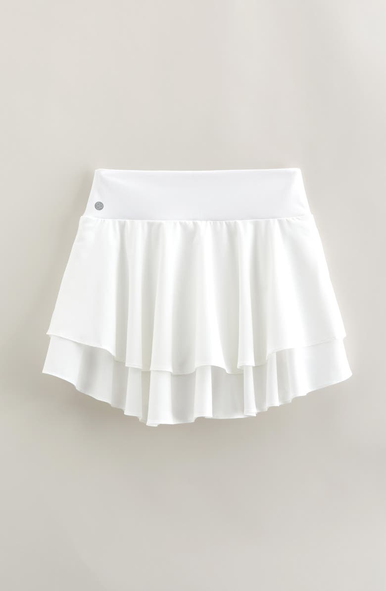 Zella Girl Kids' Tiered Skort, Alternate, color, White
