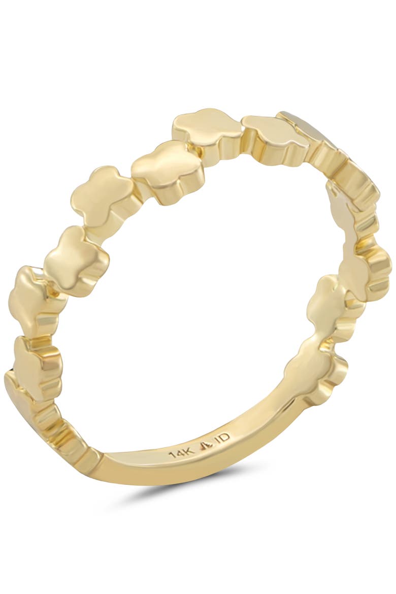 Clover Ring in 14K Gold, 4mm, Alternate, color, Yellow Gold