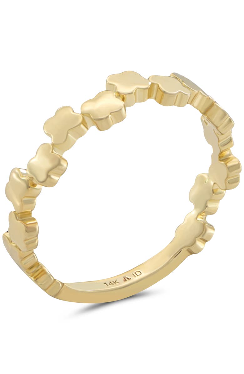 DEVATA Clover Ring in 14K Gold, 4mm, Alternate, color,