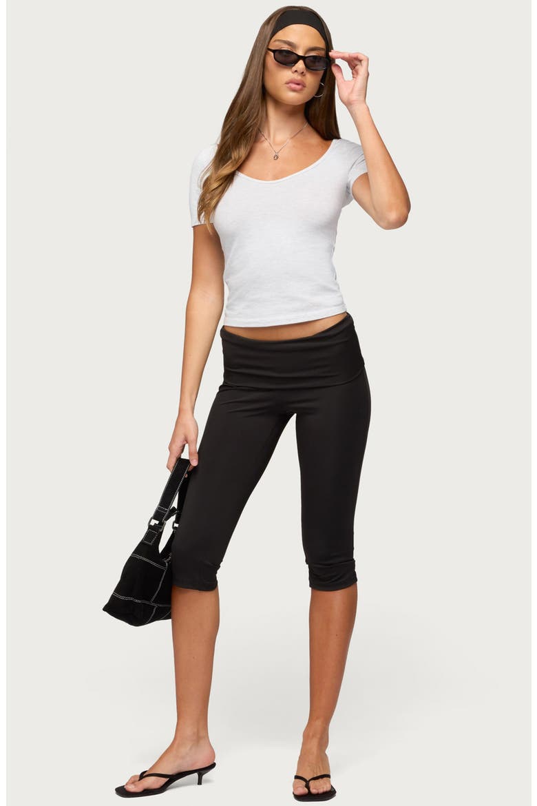 Loly Scoop Neck Crop T-Shirt, Alternate, color, GRAY-MELANGE