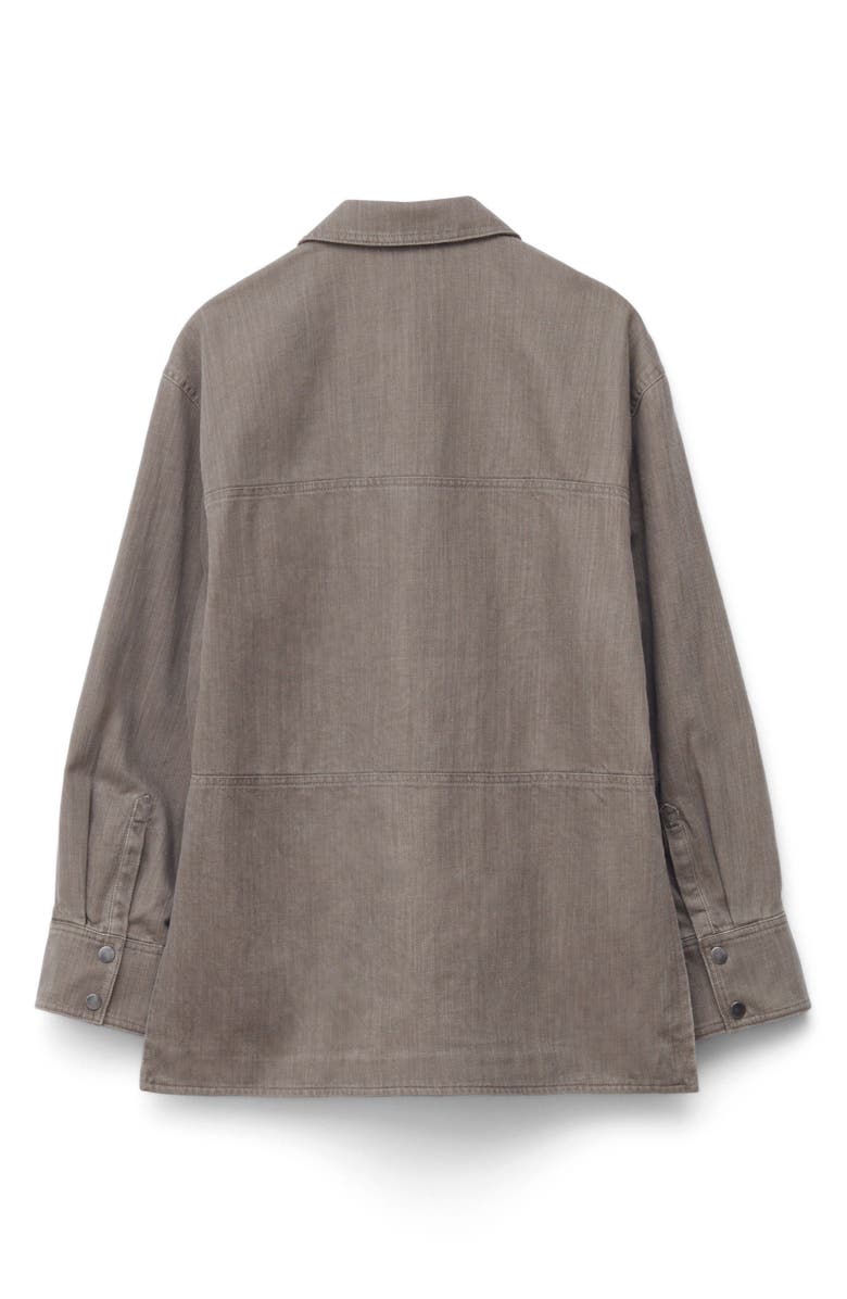 Embroidered Cotton Shirt Jacket