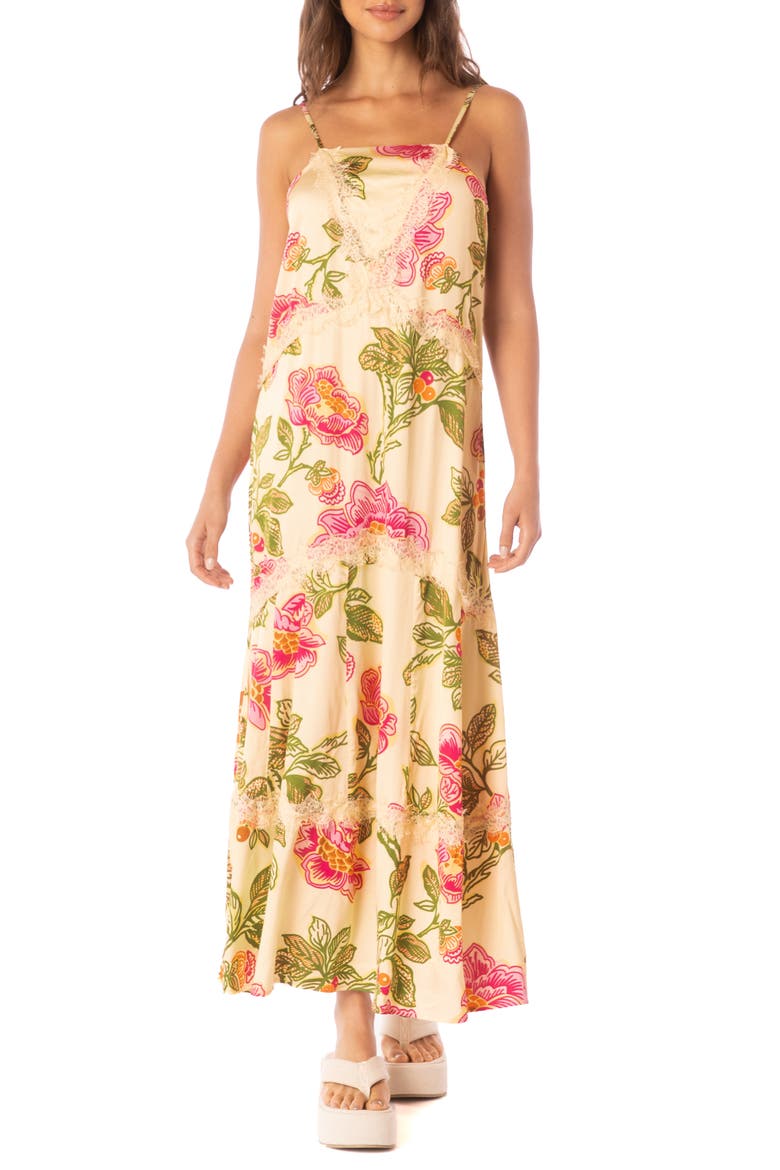 Rosalia Maxi Dress, Main, color, BEIGE OVERFLOW