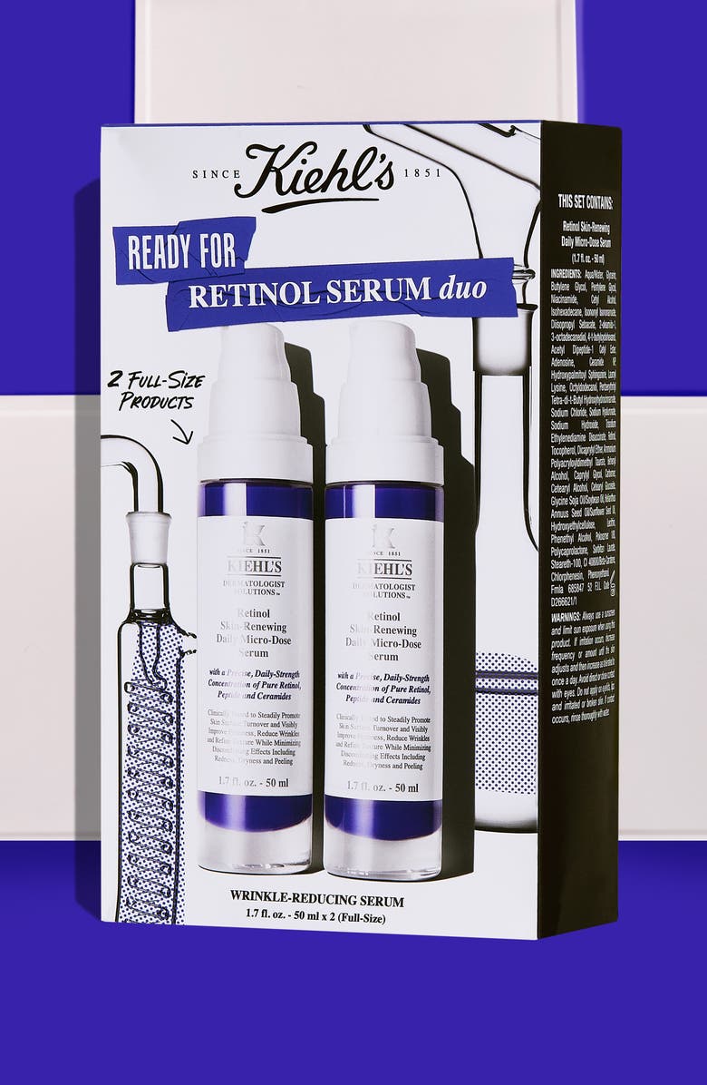 Kiehl's Since 1851 Retinol Skin-Renewing Daily Micro-Dose Serum Duo $184 Value, Alternate, color,
