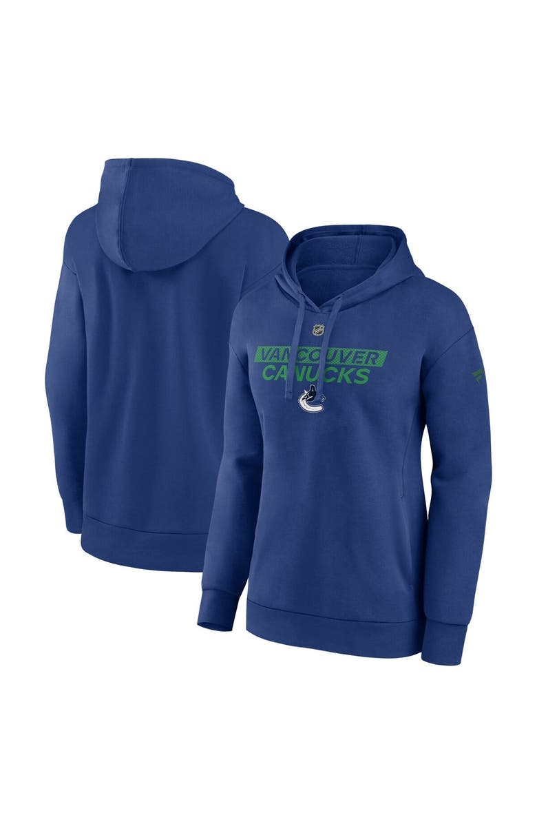 FANATICS Women
s Fanatics  Blue Vancouver Canucks Authentic Pro Core Primary Fleece Pullover Hoodie, Main, color, Blue