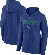FANATICS Women's Fanatics Blue Vancouver Canucks Authentic Pro Core Primary Fleece Pullover Hoodie