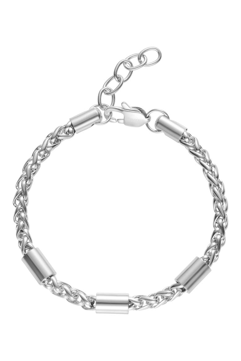 Wheat Chain Bracelet, Alternate, color, SILVER