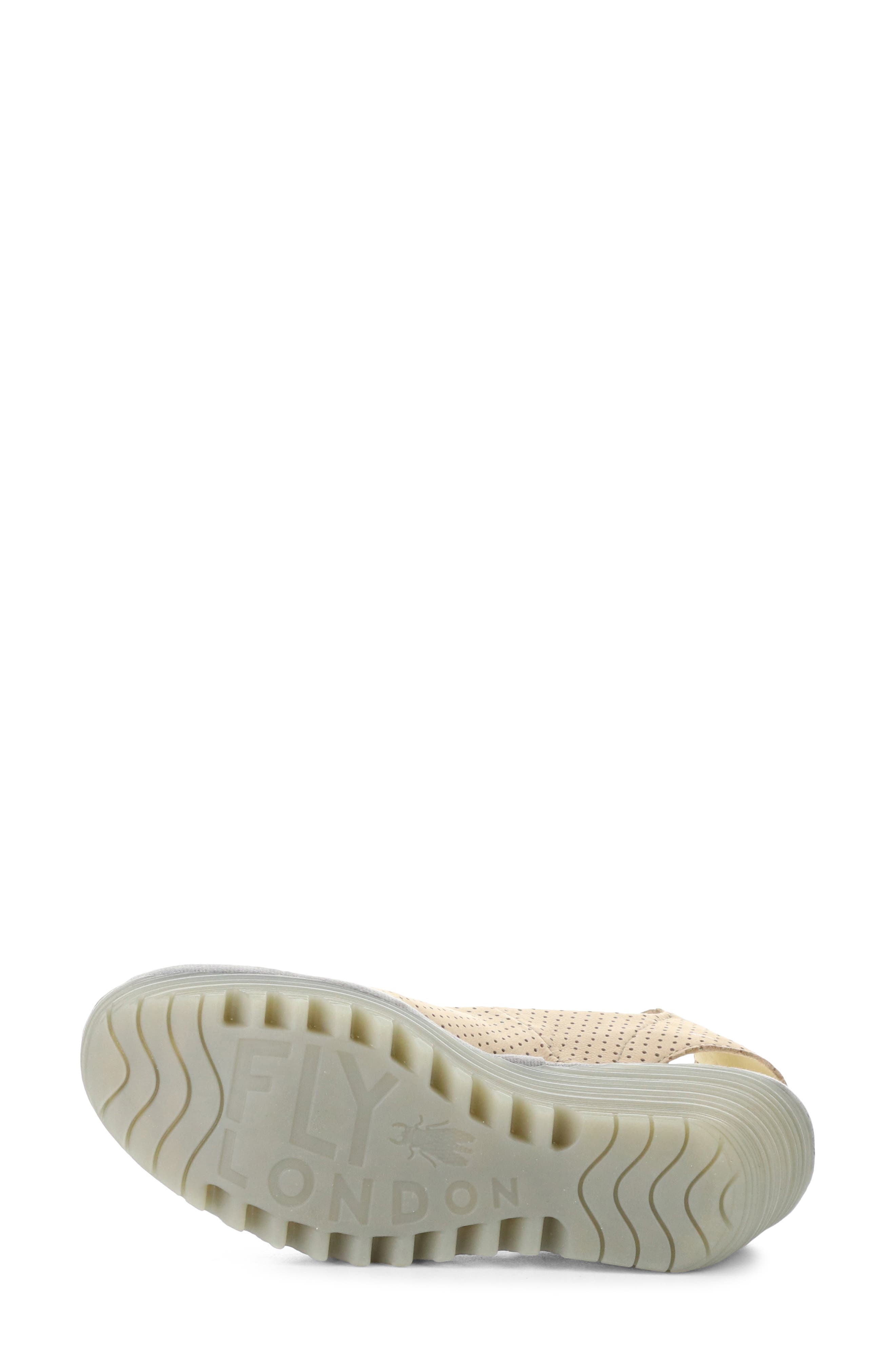 'Yala' Perforated Leather Sandal, Alternate, color, TAUPE