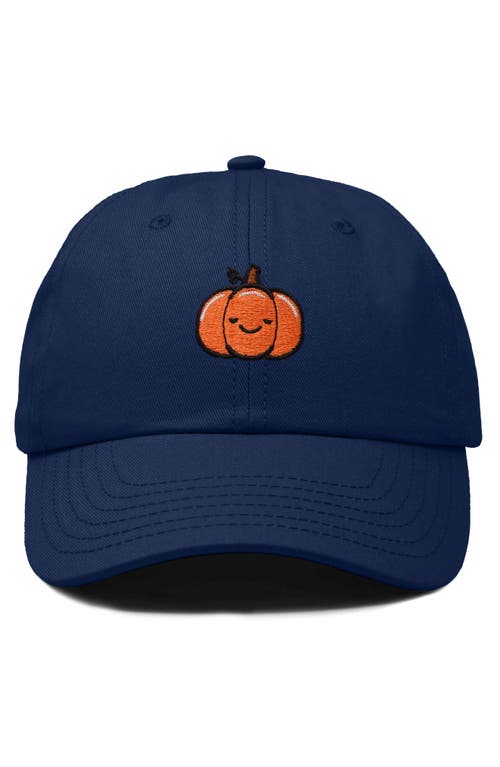 Dalix Baby Pumpkin Embroidered Dad Hat In Navy Blue