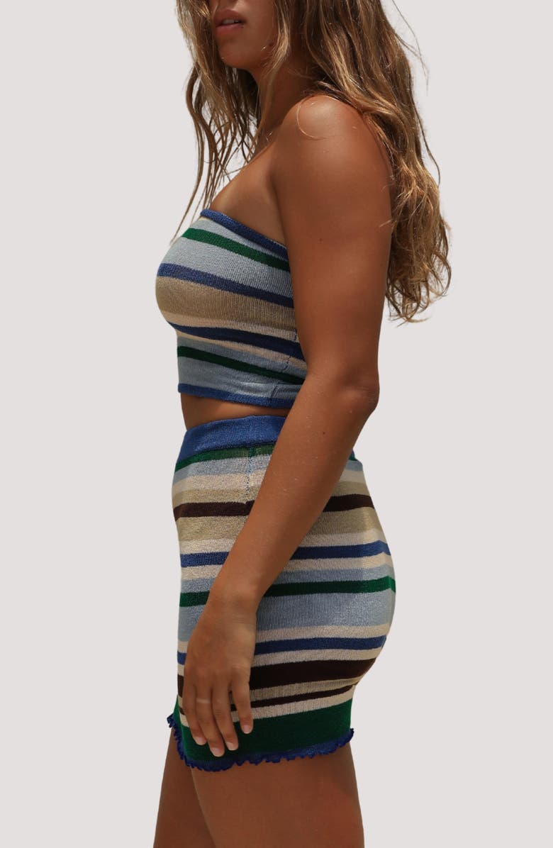 Stone Fox Nica Stripe Crop Cover-Up Tube Top, Alternate, color, Cape Verde Stripe