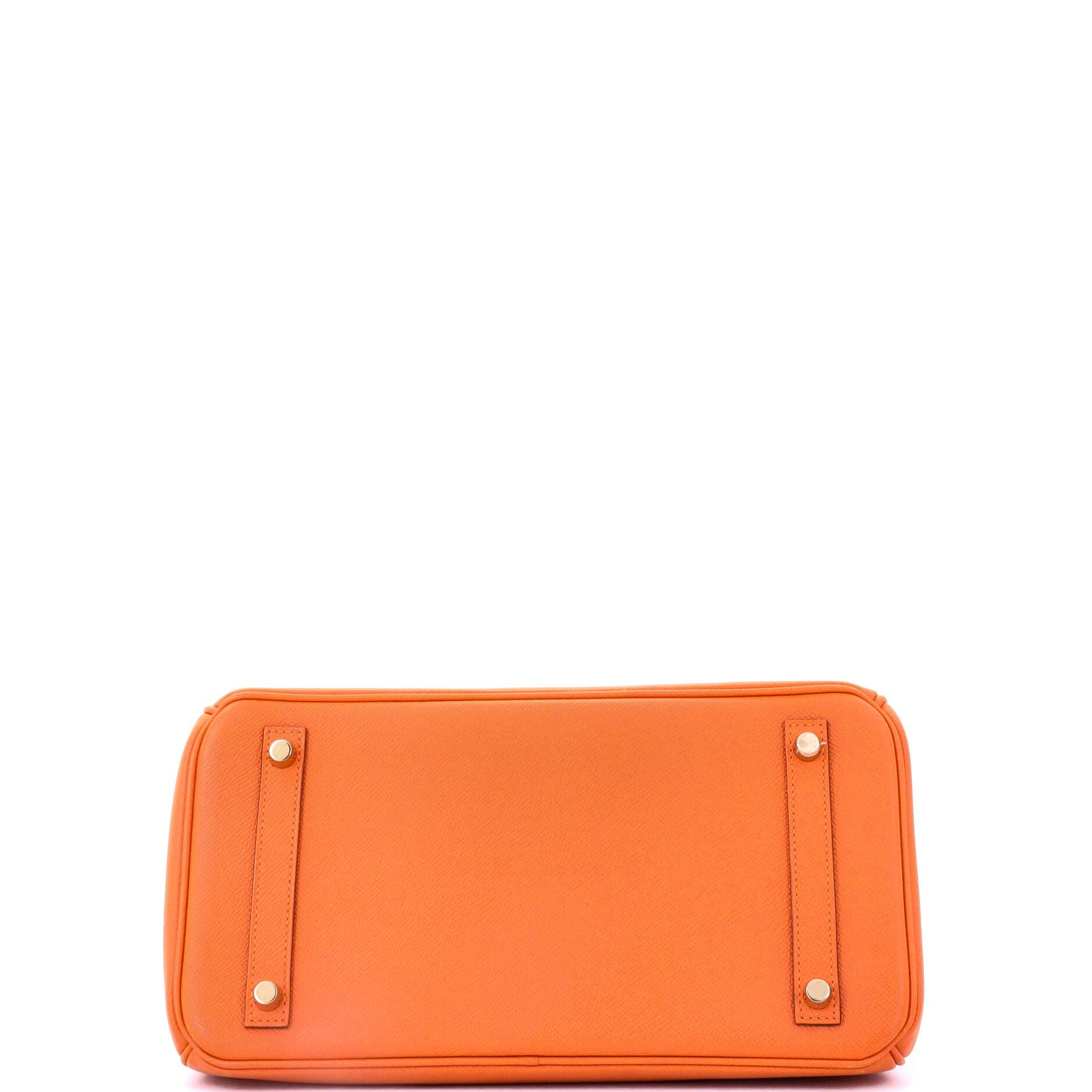 Pre-Owned Hermes Birkin Handbag Orange Epsom with Gold Hardware 30, Alternate, color, Orange H