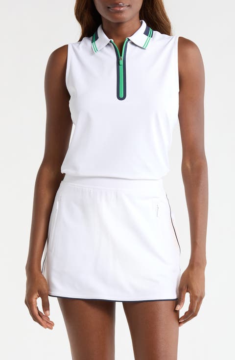 Sleeveless Quarter Zip Polo