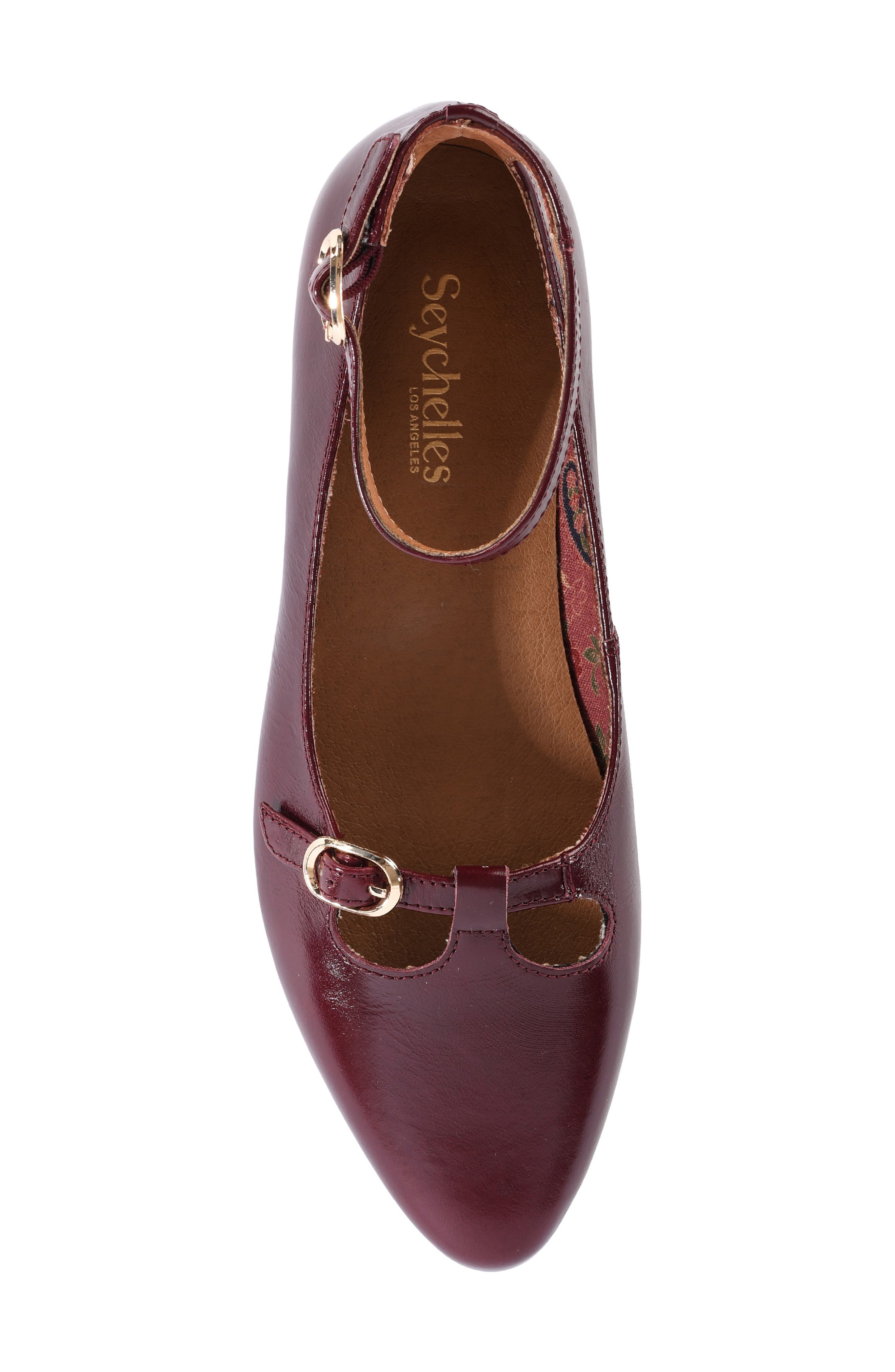 Call Me Anytime Leather Flat, Alternate, color, WINE