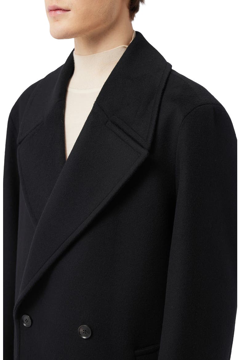 Double-Breasted Cashmere Coat for Men, Alternate, color, black