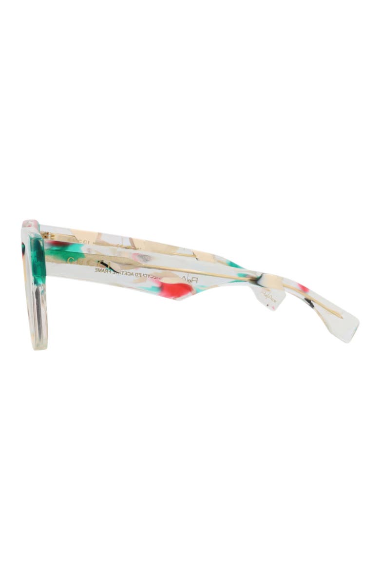52mm Square Sunglasses, Alternate, color, MULTICOLOR BROWN