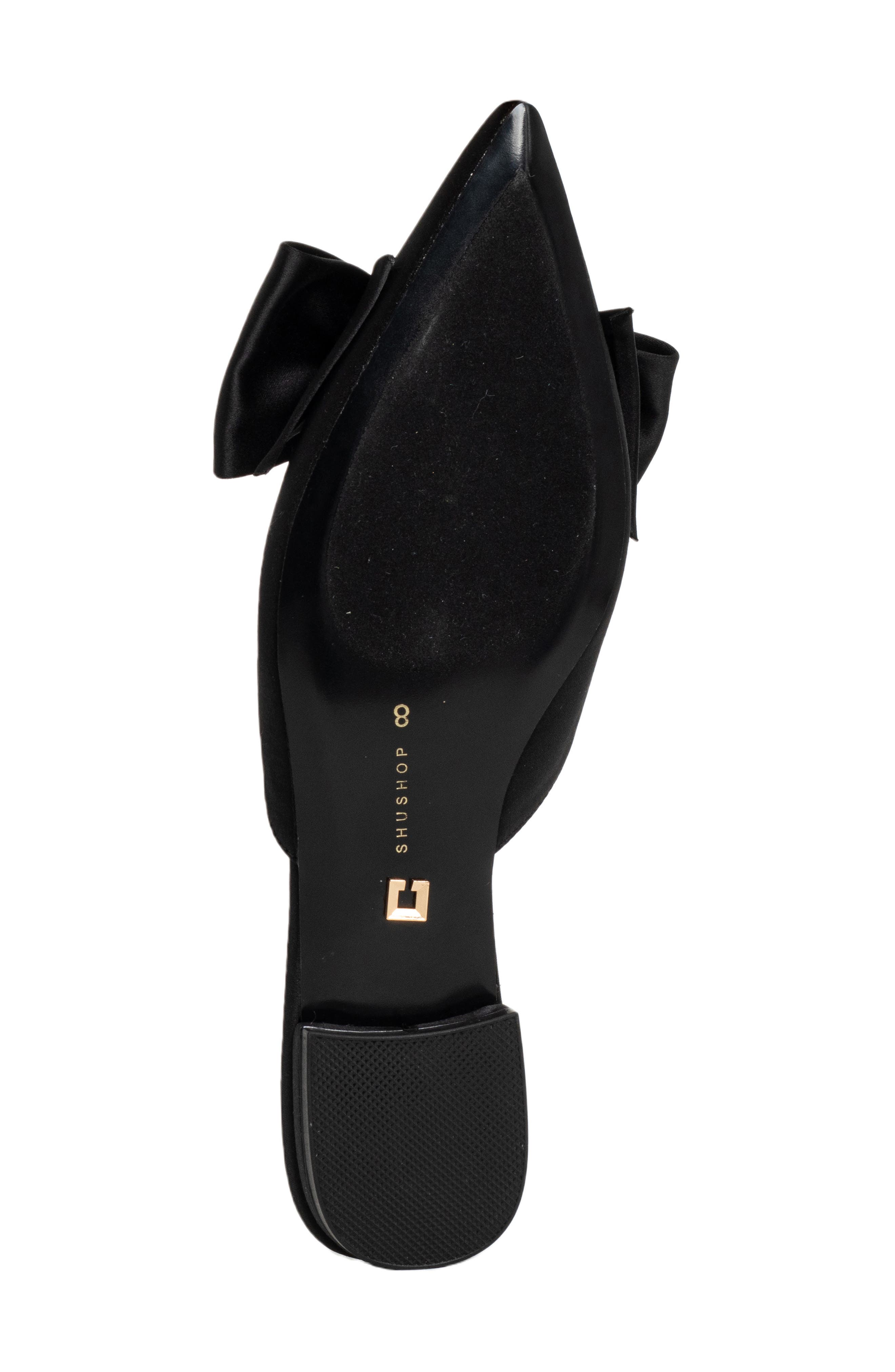 SHUSHOP Dorothy Pointed Toe Flat, Alternate, color, Black