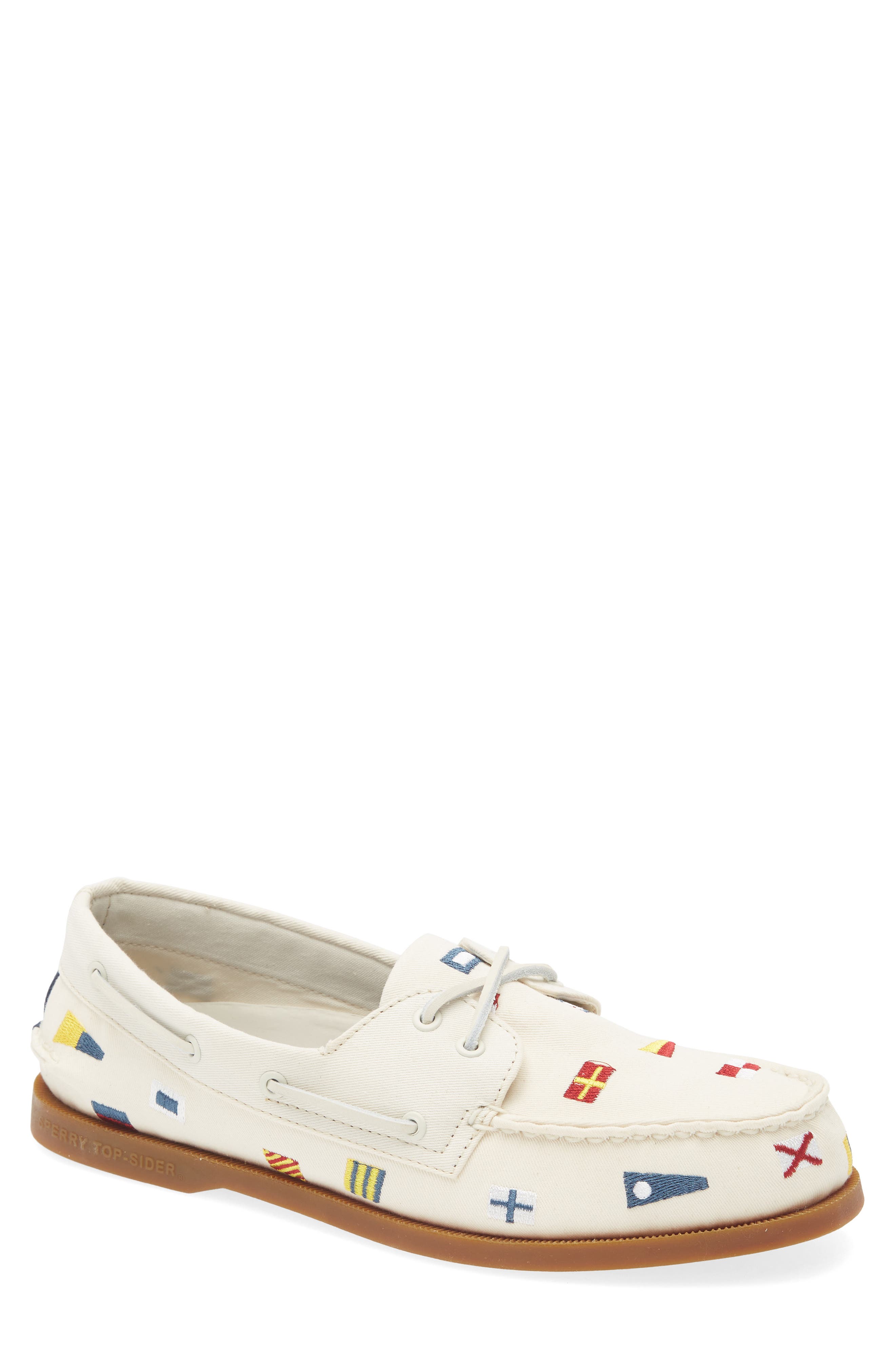 Sperry Authentic Original Boat Shoe, Main, color, Canvas Bone