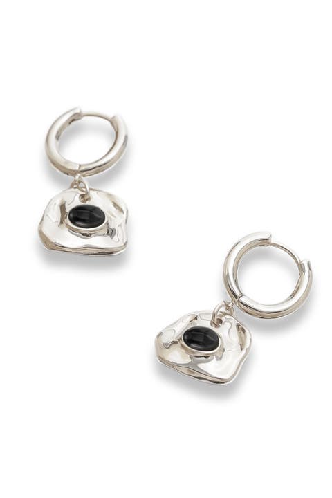 Aria Gemstone Hoop Drop Earrings