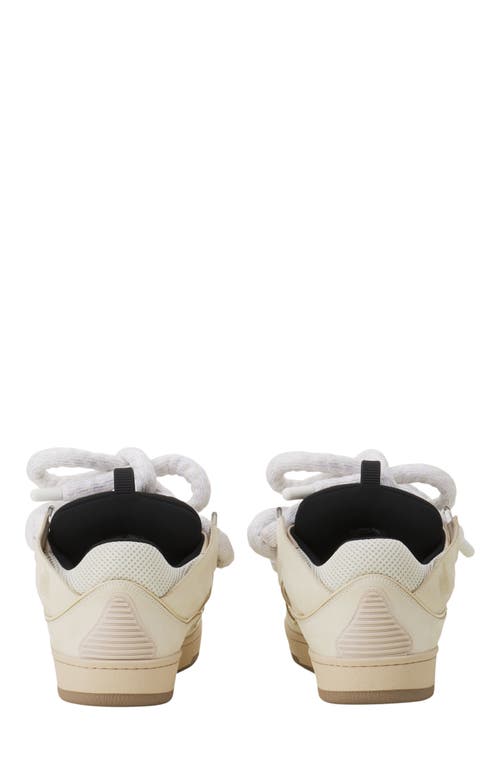 Lanvin Curb Sneakers In Leather With Snake Laces In Multi