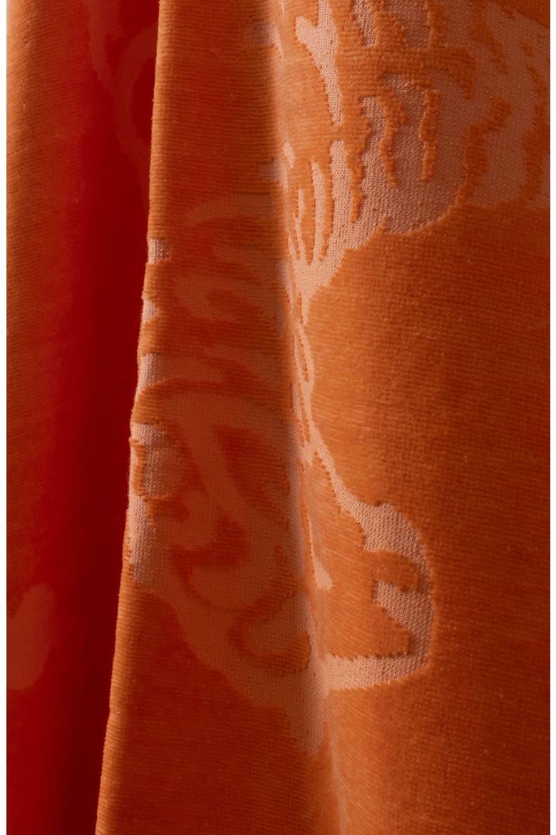Jacquard Logo Cotton Beach Towel, Alternate, color, ORANGE