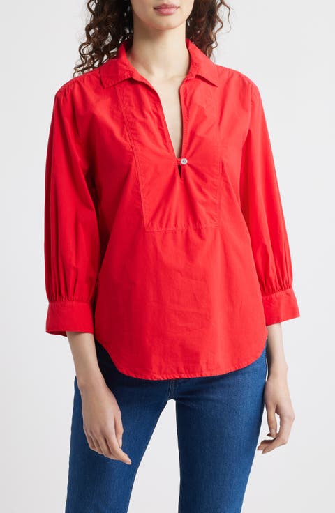 Everlee Pima Cotton Popover Top