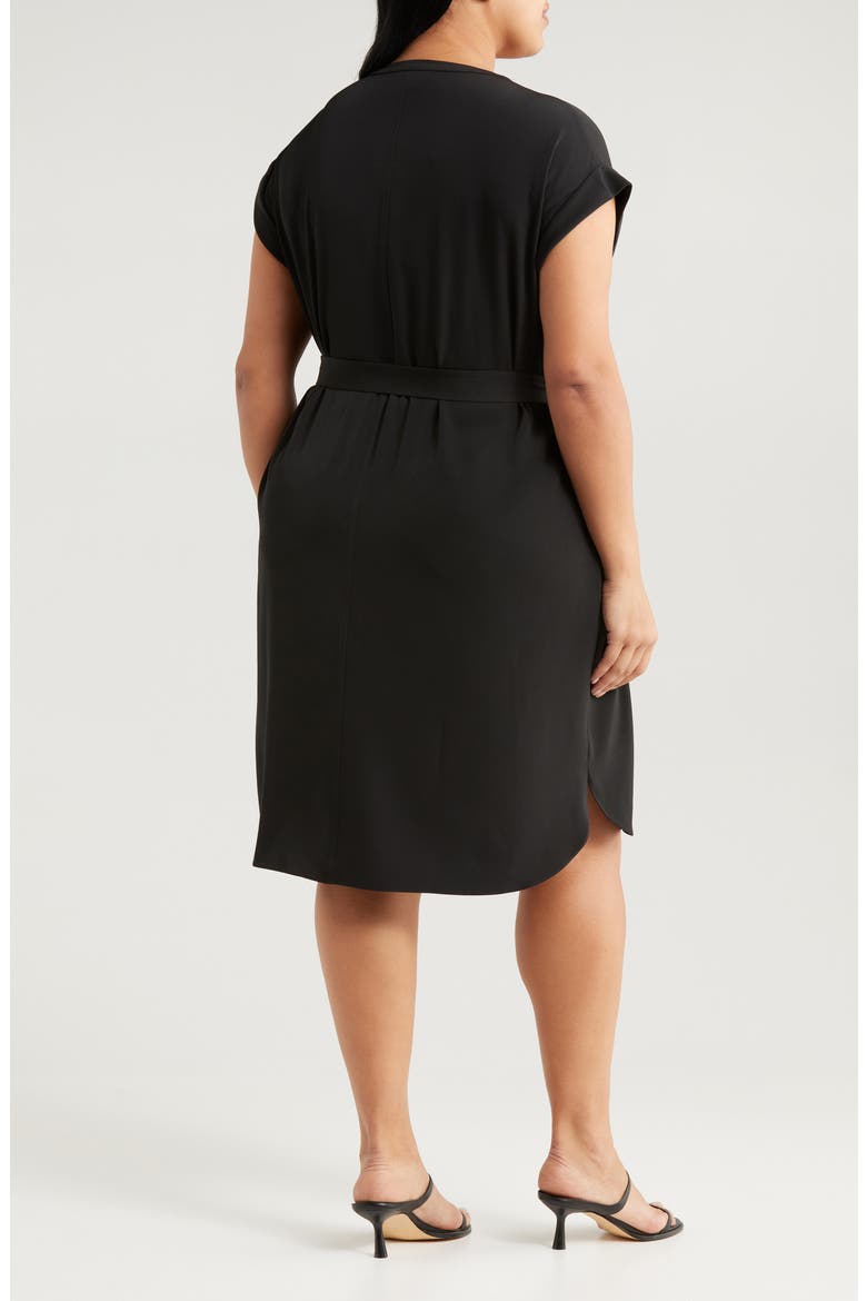 Blakely Knit Shirtdress, Alternate, color, BLACK