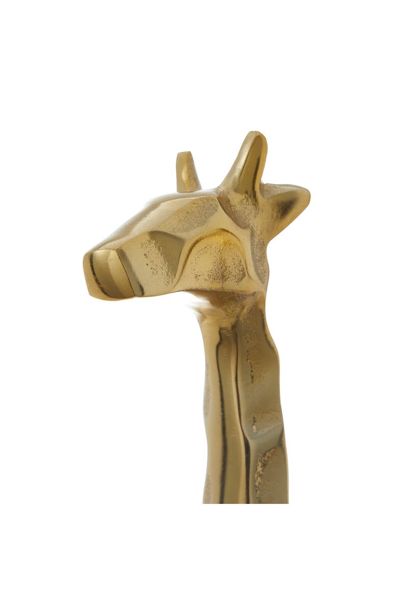 VIVIAN LUNE HOME Goldtone Aluminum Contemporary Giraffe Sculpture - Set of 2, Alternate, color, 