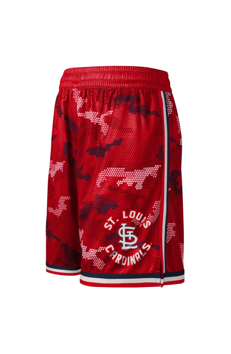 Outerstuff Youth Fanatics Branded Red St. Louis Cardinals Tech Runner Shorts, Alternate, color, 