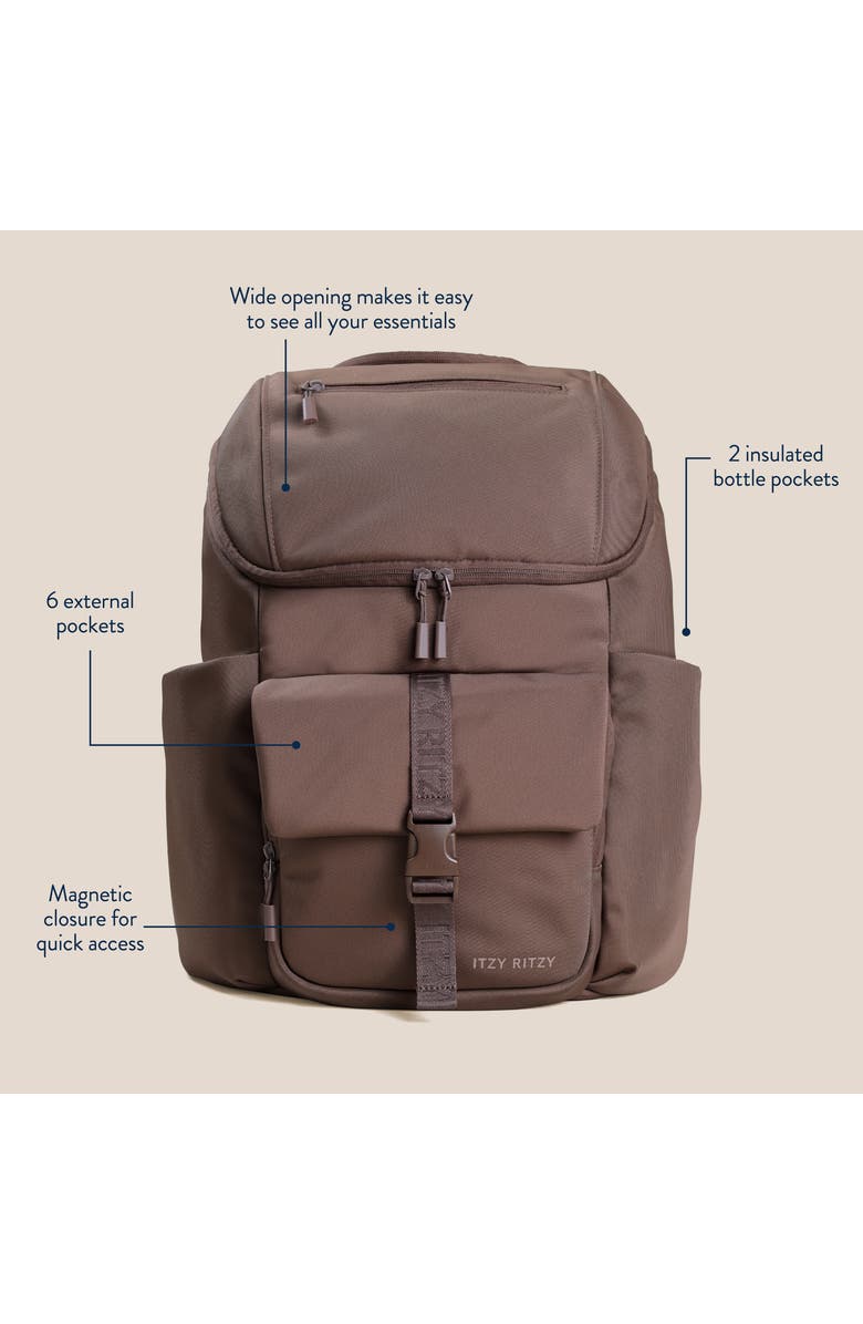 Itzy Ritzy Belong Bucket Backpack, Alternate, color, Chocolate